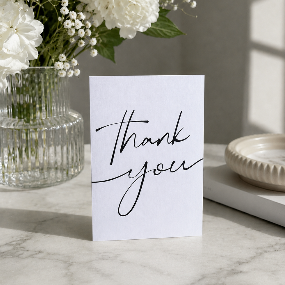 Dancing In The Rain Thank You Script Greetings Card by Heyyy
