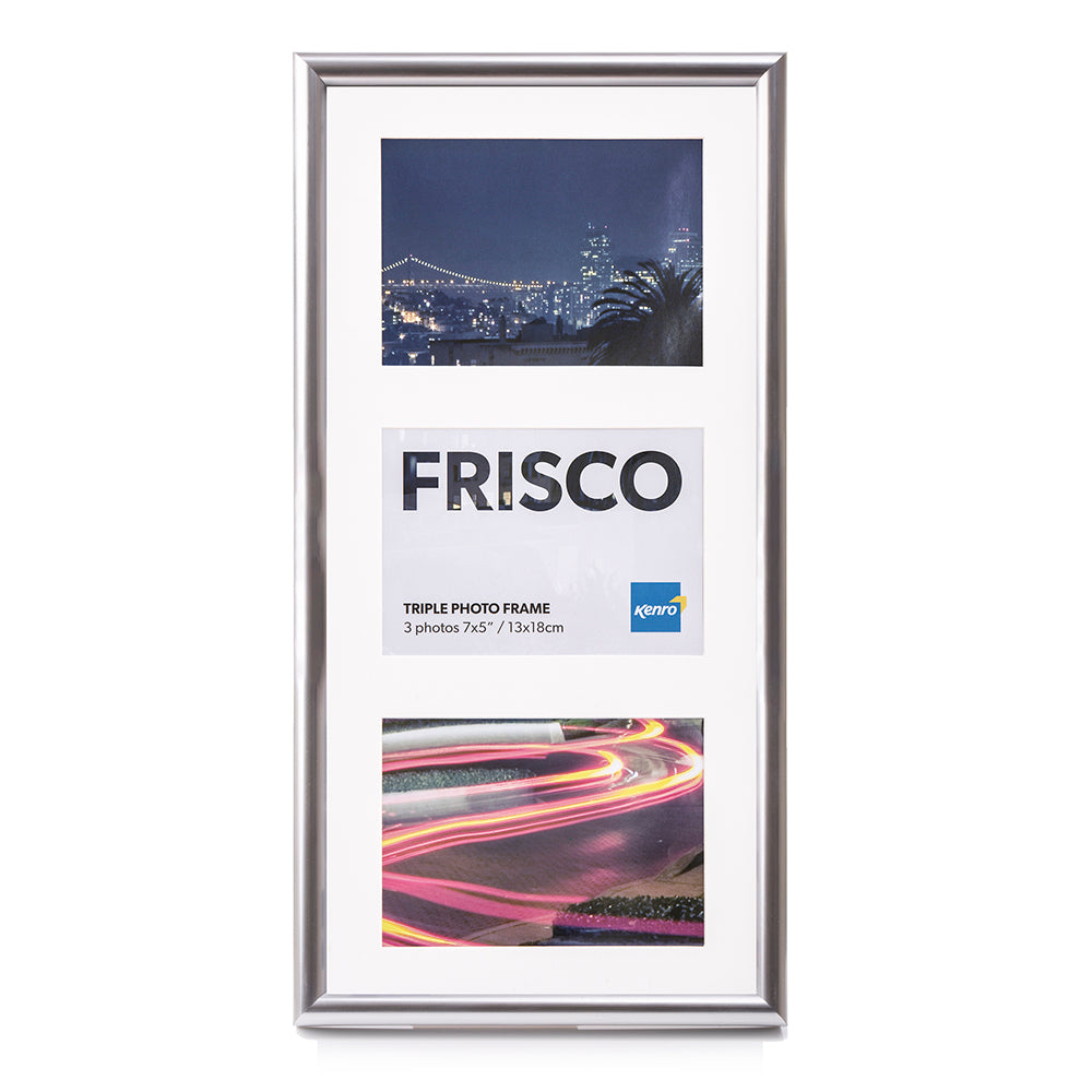 Kenro Frisco silver triple 7x5 frame