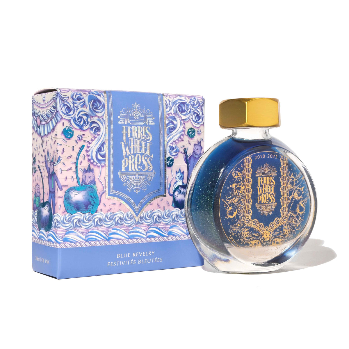 Ferris Wheel Press Limited Edition Fountain Pen Ink – Blue Revelry, 38ml