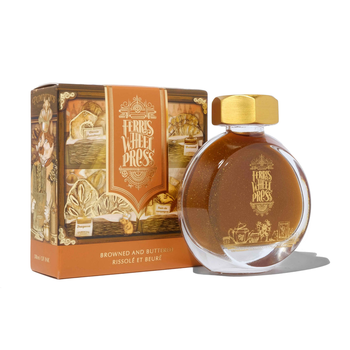 Ferris Wheel Press Fountain Pen Ink – Browned and Buttered, 38ml