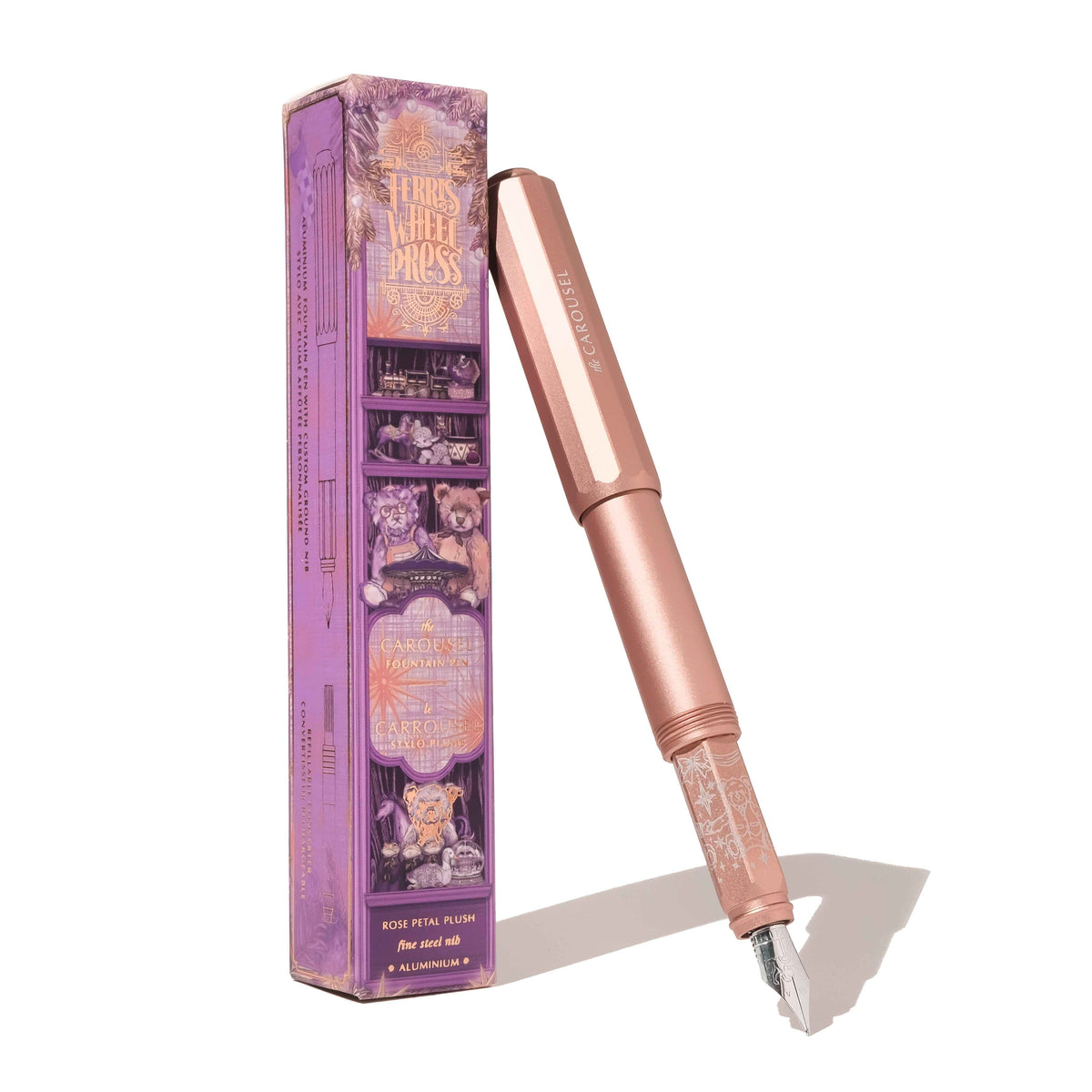 Ferris Wheel Press Aluminium Carousel Fountain Pen – Rose Petal Plush