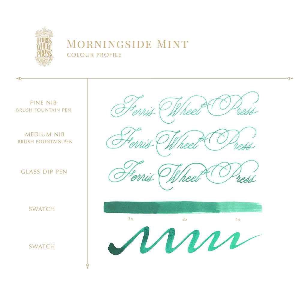 Ferris Wheel Press Fountain Pen Ink – Morningside Mint, 38ml