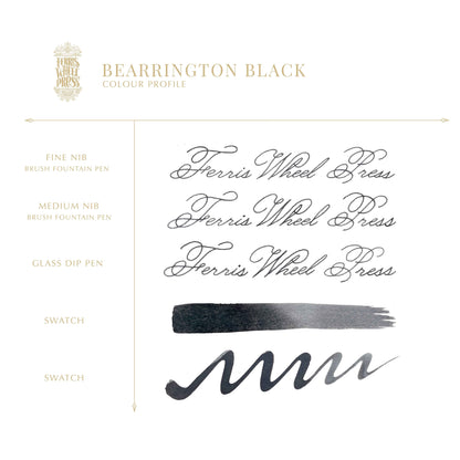 Ferris Wheel Press Fountain Pen Ink – Bearrington Black, 10ml