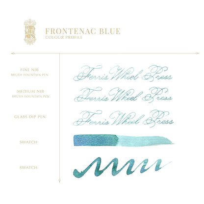 Ferris Wheel Press Fountain Pen Ink – Frontenac Blue, 38ml