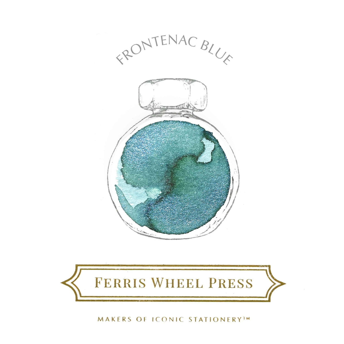 Ferris Wheel Press Fountain Pen Ink – Frontenac Blue, 38ml