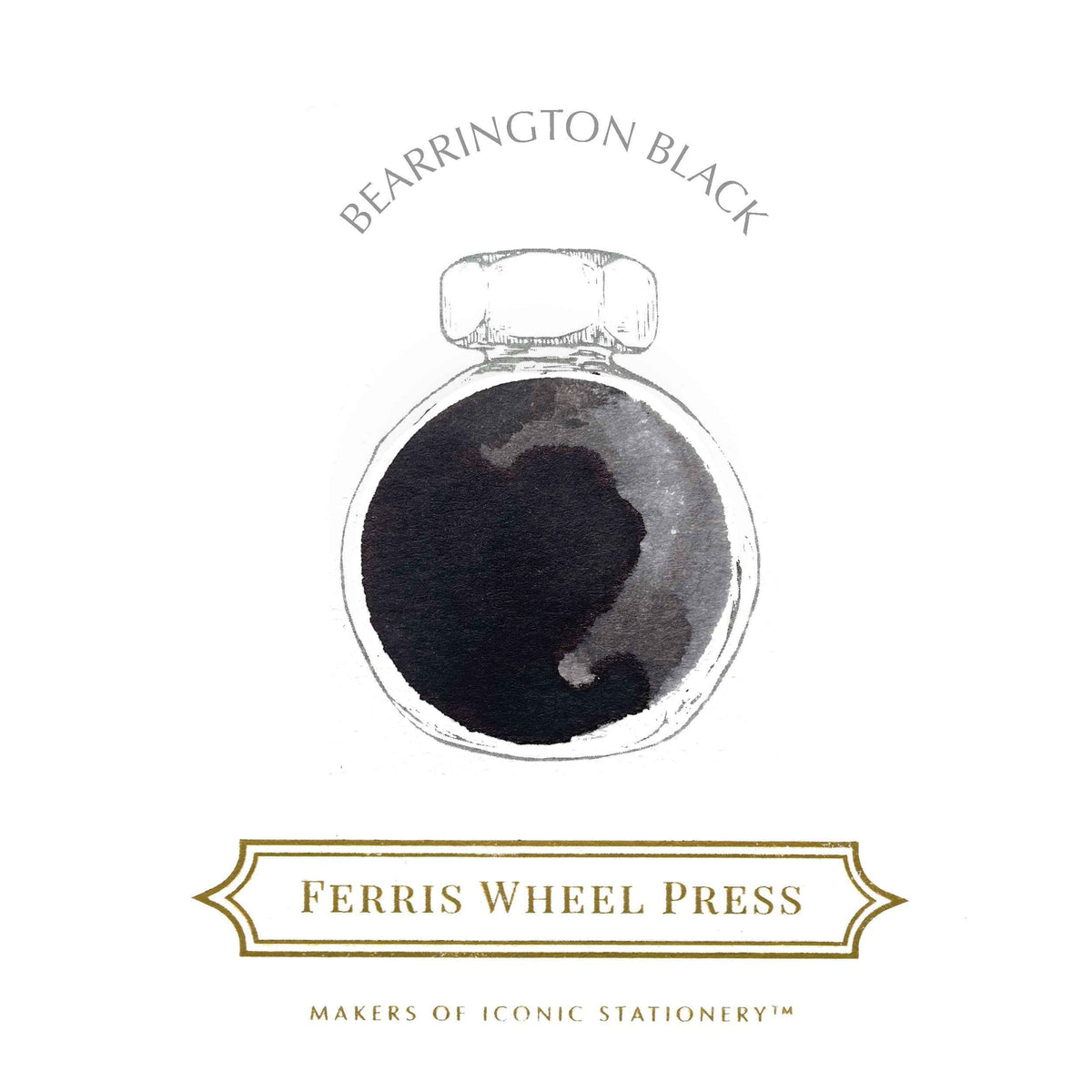 Ferris Wheel Press Fountain Pen Ink – Bearrington Black, 10ml