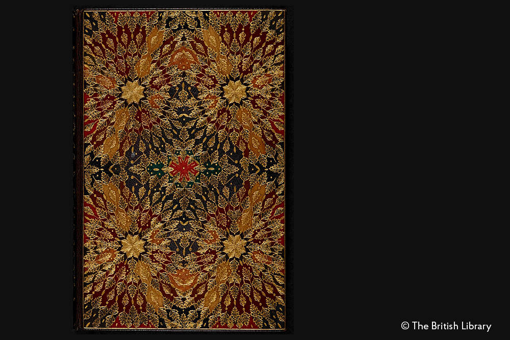 Paperblanks Fire Flowers Midi Hardback Journal – Plain, 240 Pages – design detail