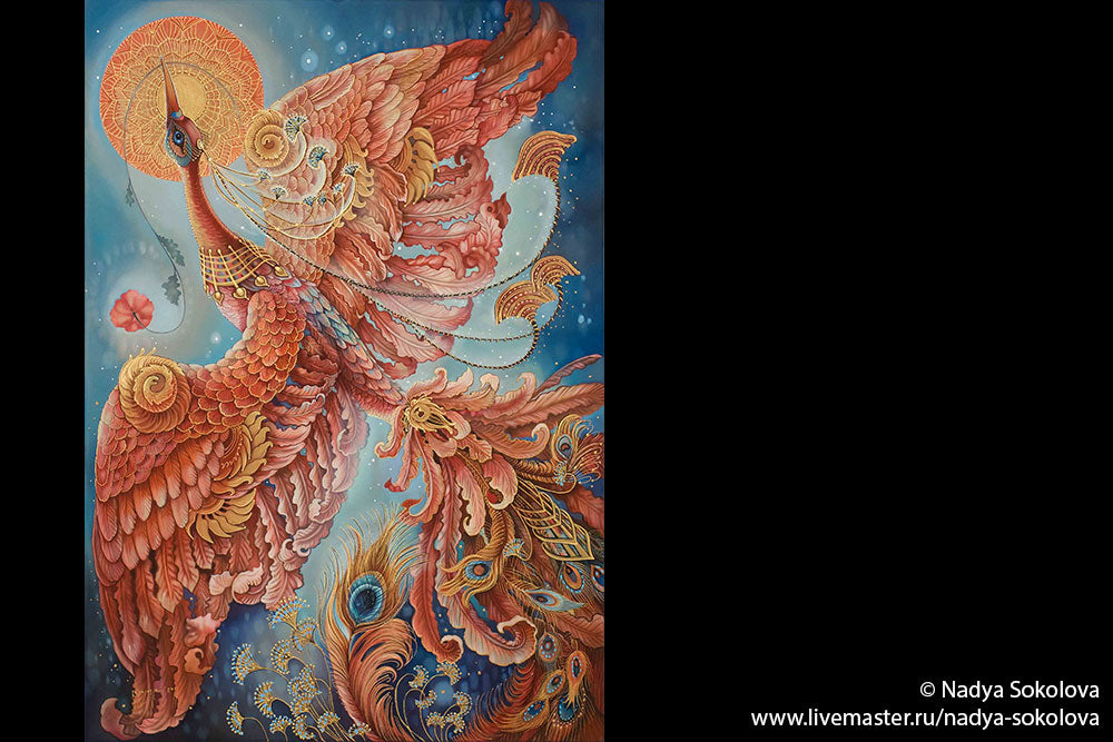Paperblanks Firebird Cotton Tote Bag – design detail