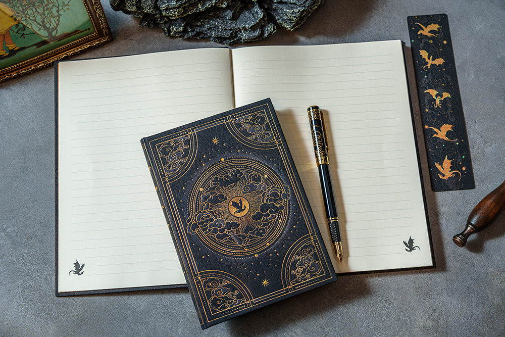 Paperblanks Shadows of Navarre/Fourth Wing Pencils – Pack of 4 – design detail