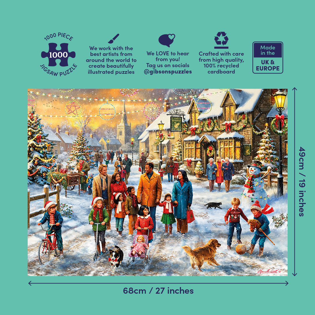 Gibsons A Christmas Wander 1000 Piece Jigsaw Puzzle