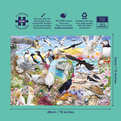 Gibsons RSPB Wings in the Wild 4 x 500 Piece Jigsaw Puzzles