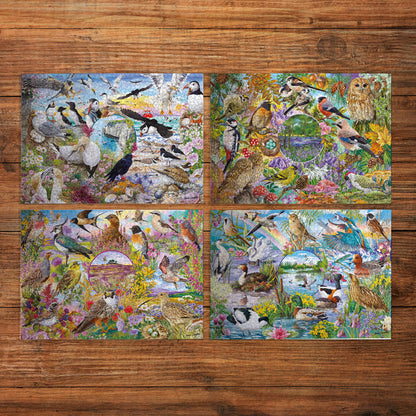 Gibsons RSPB Wings in the Wild 4 x 500 Piece Jigsaw Puzzles