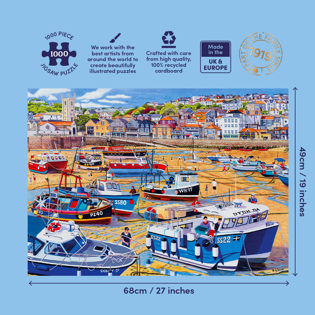 Gibsons Sand at St Ives 1000 Piece Jigsaw Puzzle