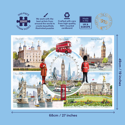 Gibsons A Look at London 1000 Piece Jigsaw Puzzle