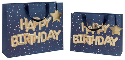 Helium Happy Birthday Blue Gift Bag – detail