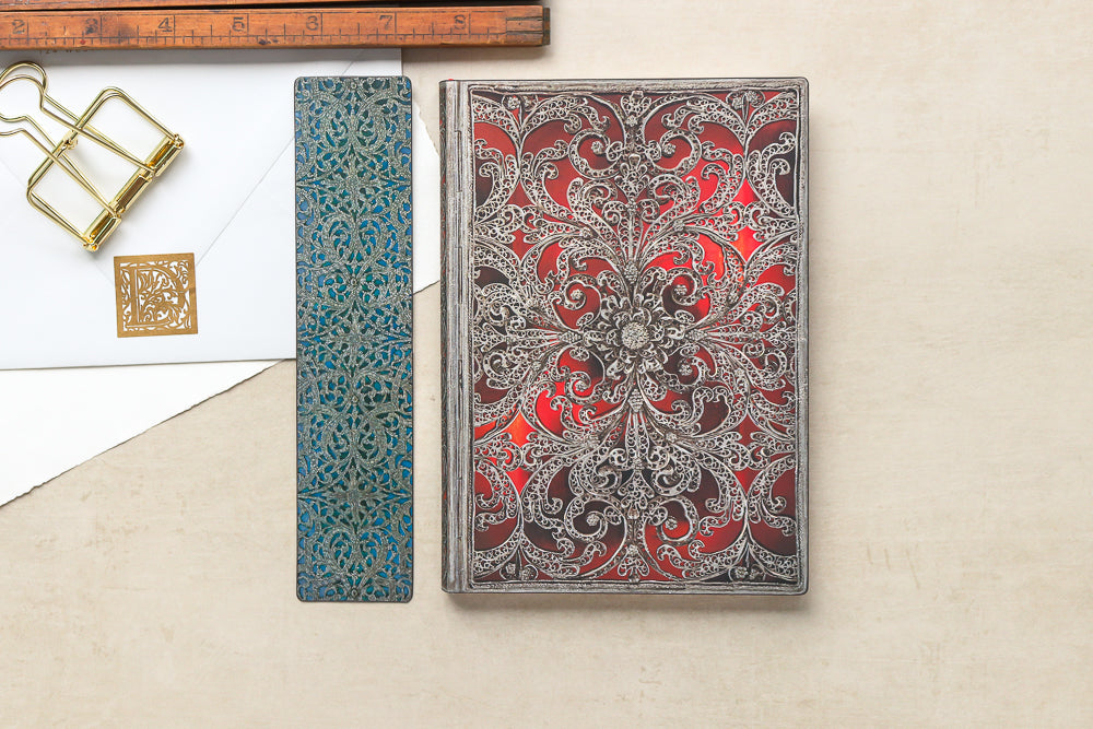 Paperblanks Garnet Midi Softback Flexi Journal – Lined, 176 Pages – design detail