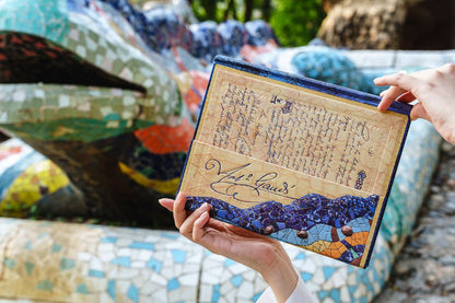 Paperblanks Gaudi, The Manuscript of Reus Midi Hardback Journal – Plain, 144 Pages – design detail