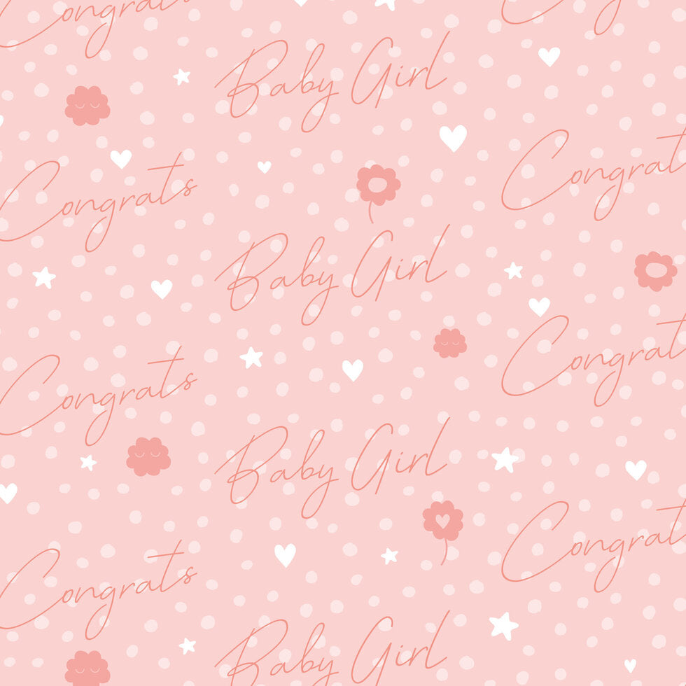 Baby Girl Gift Wrap by Heyyy