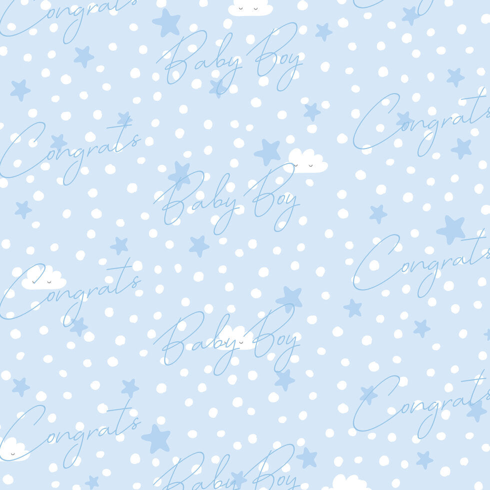 Baby Boy Gift Wrap by Heyyy