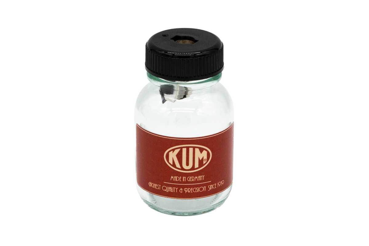 KUM Glass M1 Magnesium 9mm Sharpener in Glass Jar