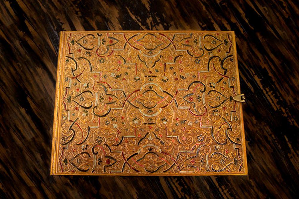 Paperblanks Gold Inlay Mini Hardback Journal – Lined, 208 Pages – design detail