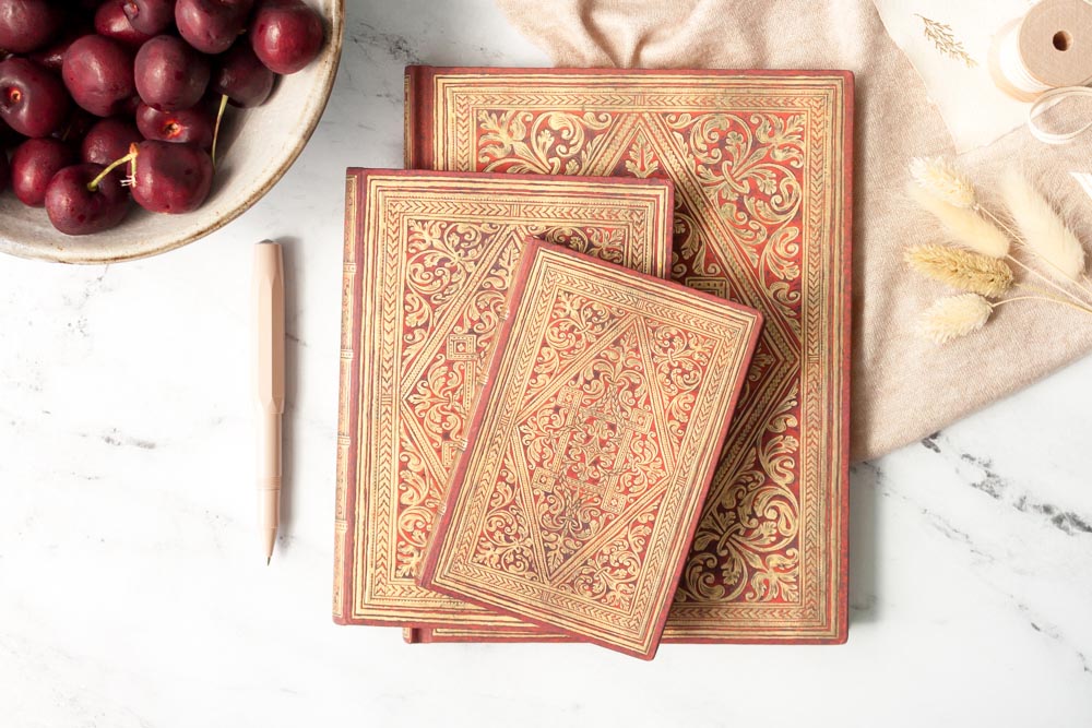 Paperblanks Golden Pathway Mini Hardback Journal – Lined, 176 Pages – design detail