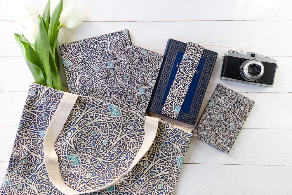 Paperblanks Granada Turquoise Cotton Tote Bag – design detail