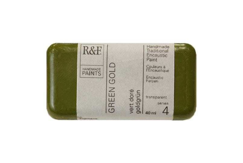 R&F Encaustic Paint 40ml – Green Gold