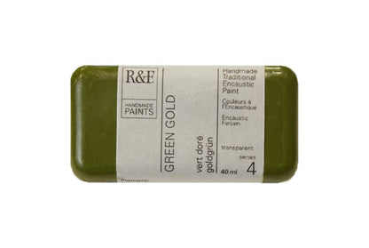 R&F Encaustic Paint 40ml – Green Gold