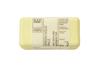 R&F Encaustic Paint 40ml – Green Gold Pale