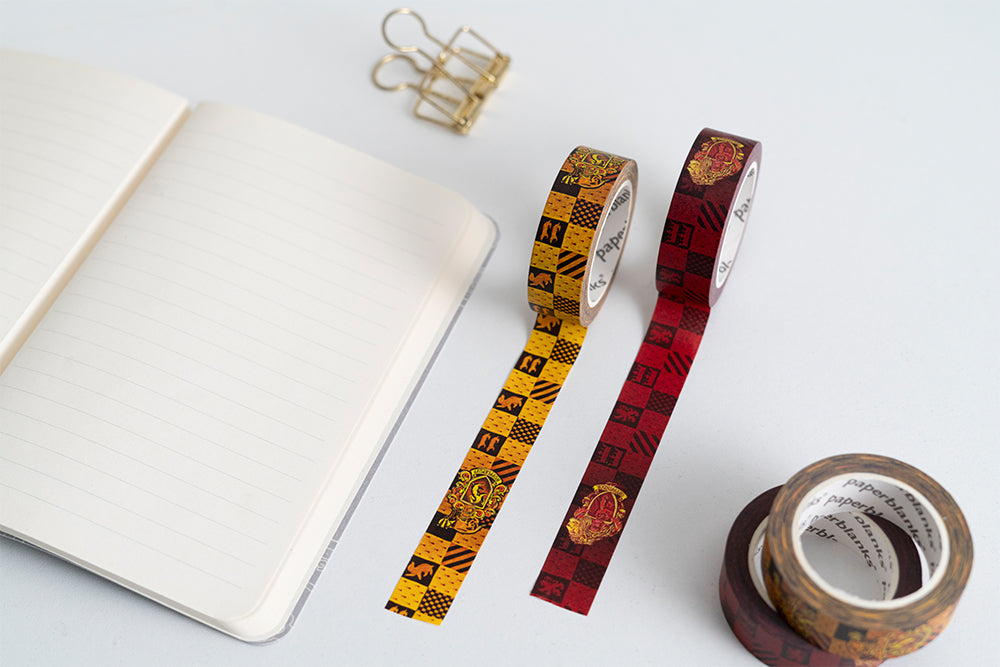 Paperblanks Gryffindor/Hufflepuff Washi Tape Washi Tape – Pack of 2 – design detail