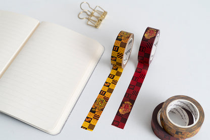 Paperblanks Gryffindor/Hufflepuff Washi Tape Washi Tape – Pack of 2 – design detail
