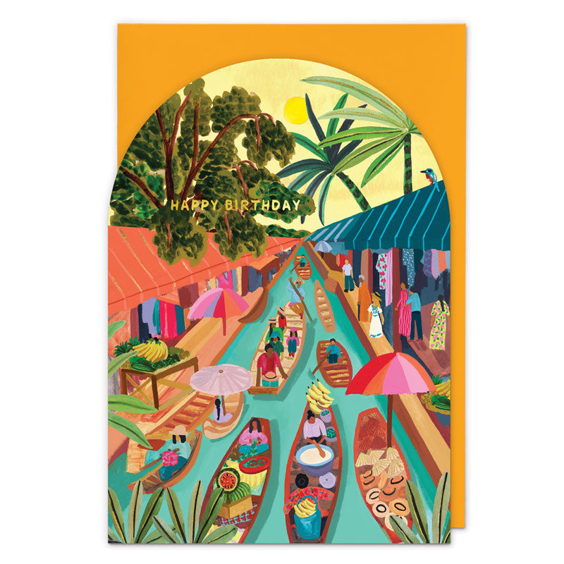 Floating Markets Greetings Card