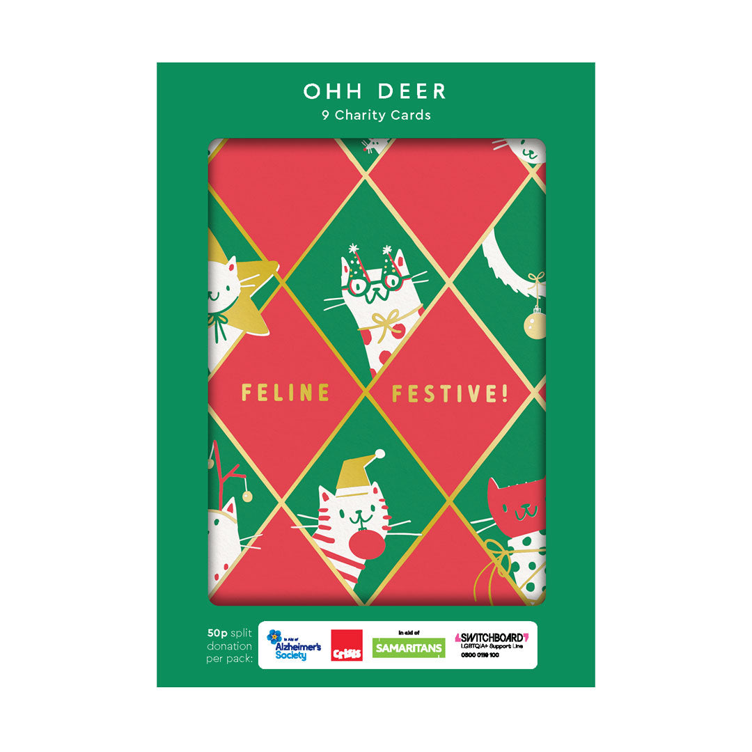 Hello! Lucky x3 Charity Christmas Cards (Pack of 9) (13969)