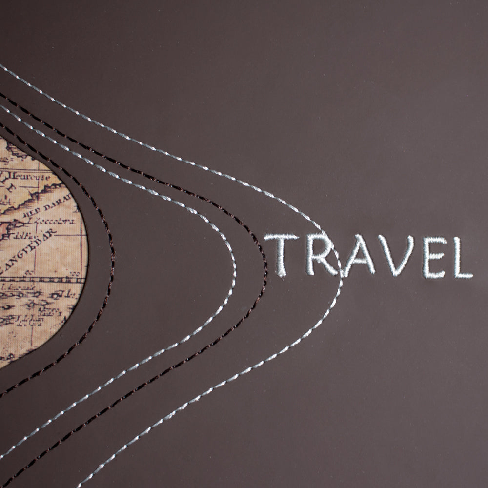 Kenro World Navigator memo travel album – stitched detail