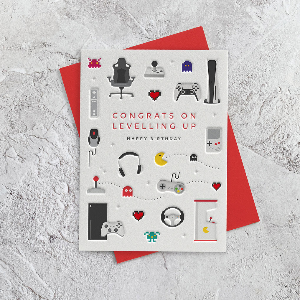 I'mPressed - Levelling Up Happy Birthday Greetings Card