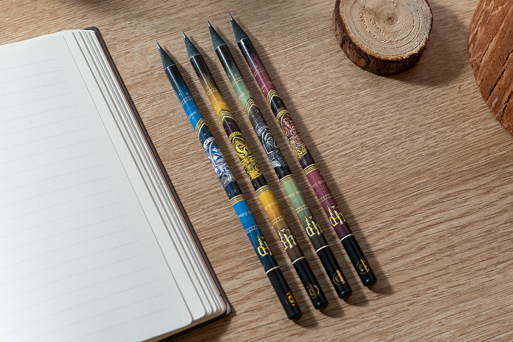 Paperblanks Hogwarts Houses Pencils Pencils – Pack of 4 – design detail