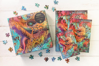 Paperblanks Humming Dragon 1000-Piece Jigsaw Puzzle – design detail