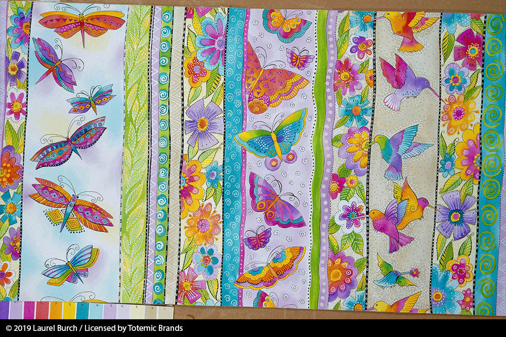 Paperblanks Hummingbirds & Flutterbyes Midi Hardback Journal – Plain, 144 Pages – design detail