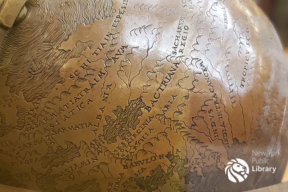 Paperblanks Hunt-Lenox Globe Mini Softback Flexi Journal – Lined, 208 Pages – design detail