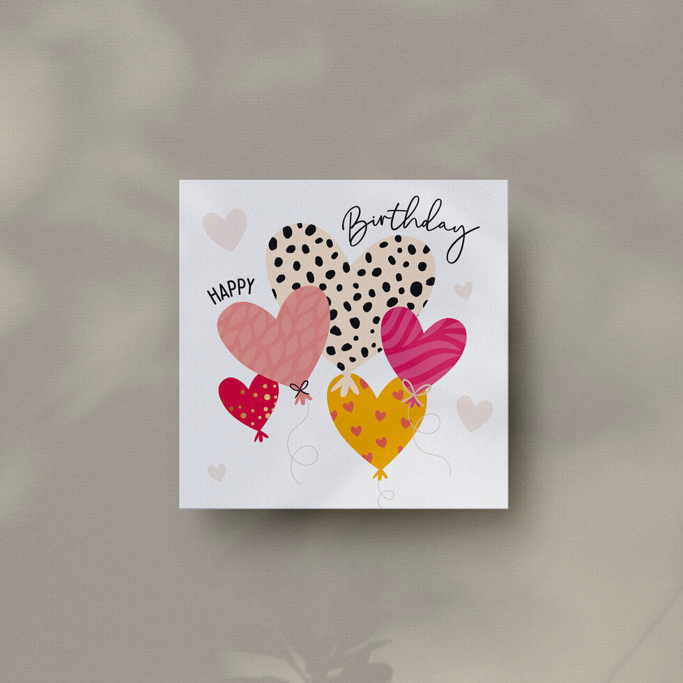 Instant Classics Birthday Heart Balloons Greetings Card by Heyyy