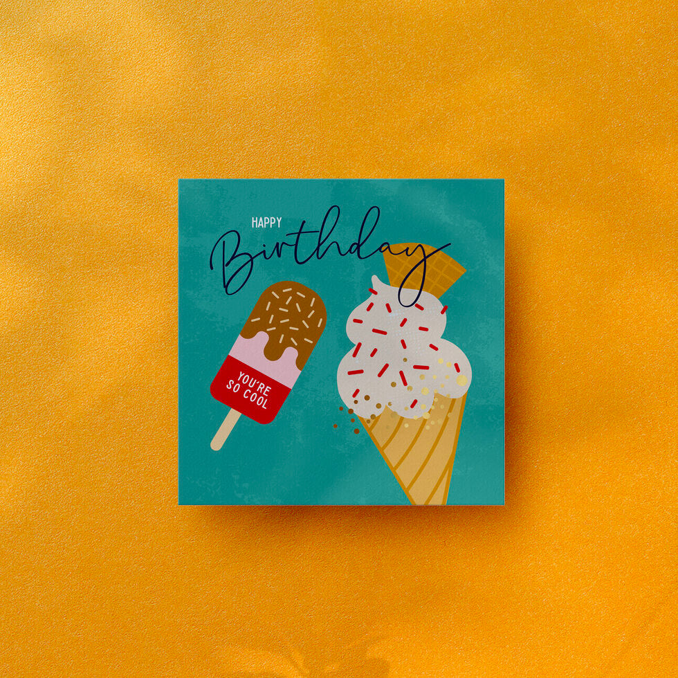 Instant Classics Birthday Ice Cream Greetings Card by Heyyy