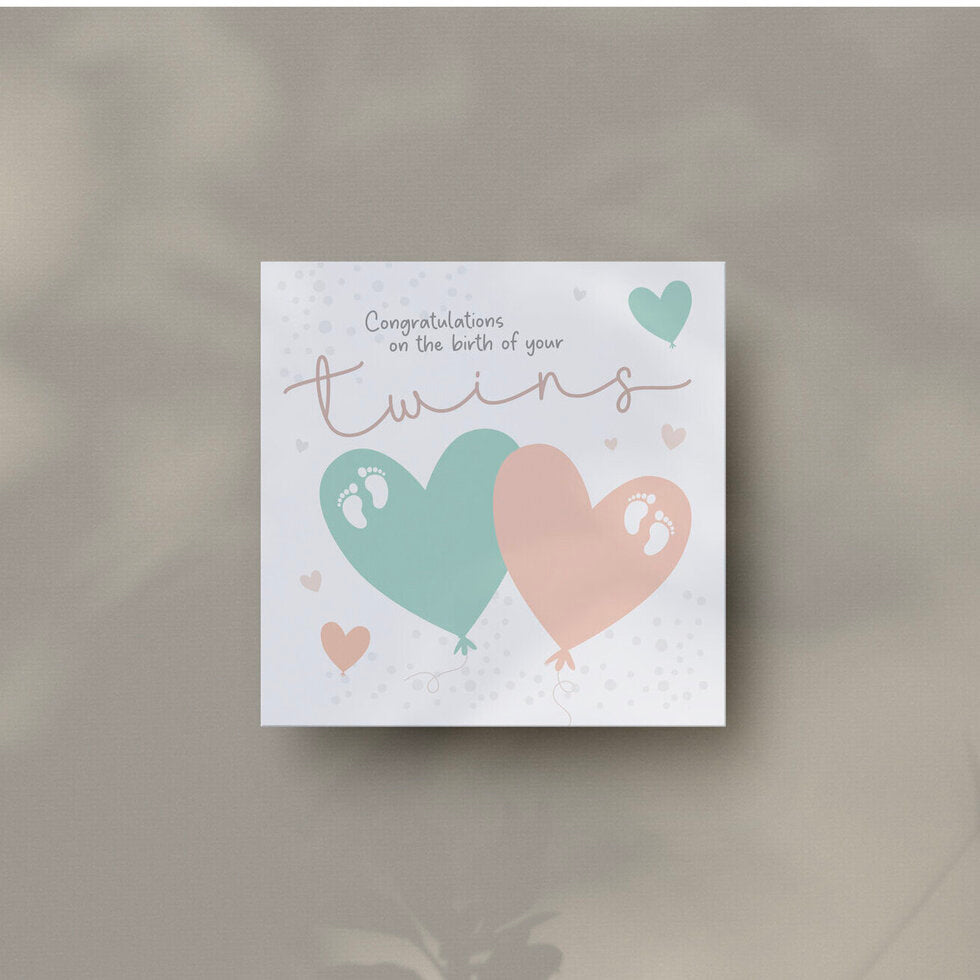 Instant Classics Birth of Twins New Baby Greetings Card by Heyyy