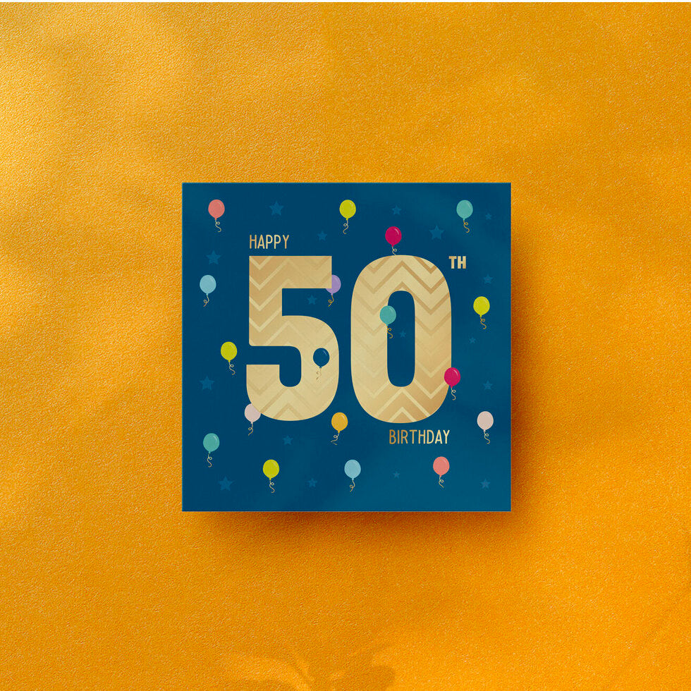 Instant Classics Milestones Age 50 Tiny Balloons Birthday Card by Heyyy