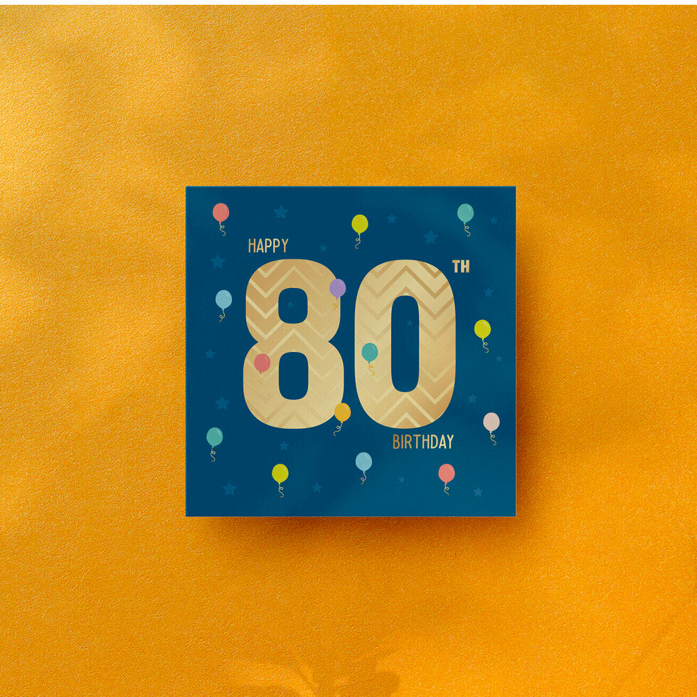 Instant Classics Milestones Age 80 Tiny Balloons Birthday Card by Heyyy