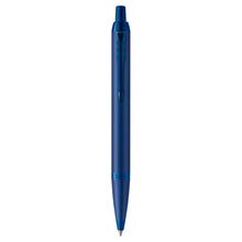 Parker IM Monochrome Ballpoint Pen | Blue Finish and Trims | Medium Point with Blue Ink | Gift Box