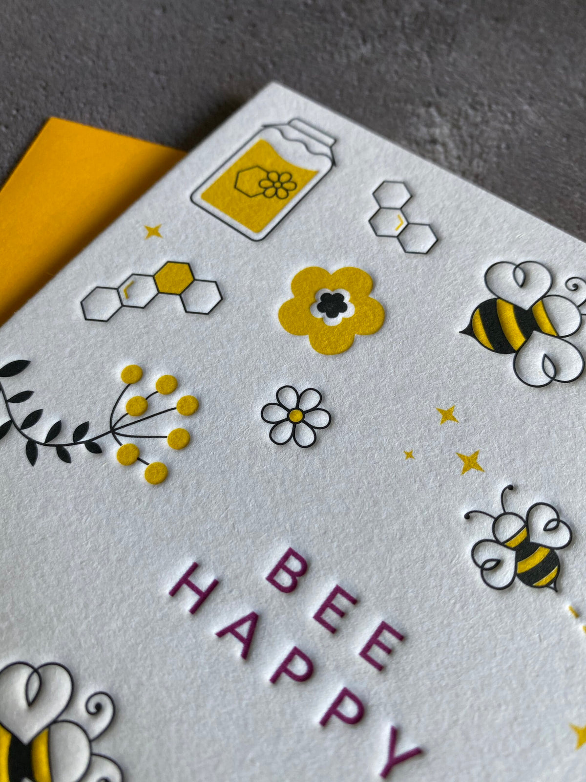 I'mPressed - Bee Happy Greetings Card
