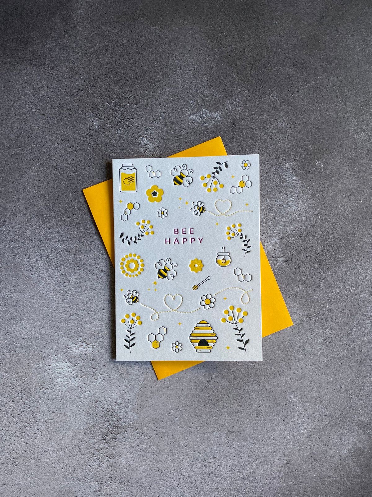 I'mPressed - Bee Happy Greetings Card