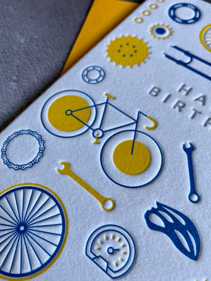 I'mPressed - Happy Birthday Bicycle Greetings Card