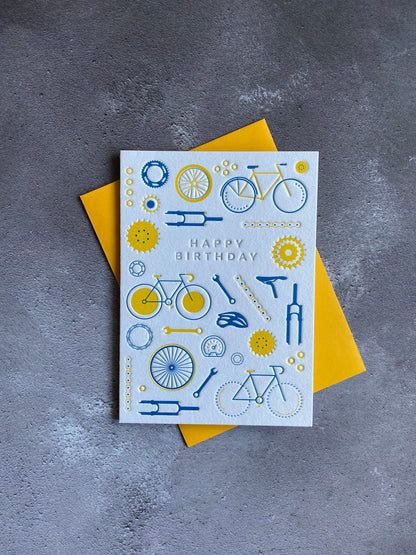 I'mPressed - Happy Birthday Bicycle Greetings Card